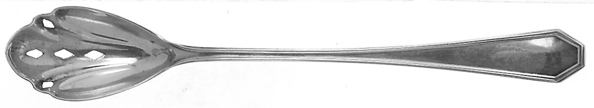 Queen Anne-Plain (Sterling, 1910) Pierced Bowl Short Handle Olive Spoon by Dominick & Haff-1
