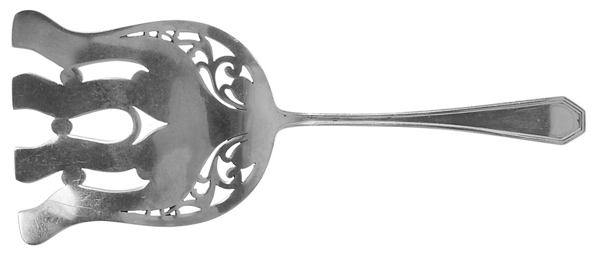 Queen Anne-Plain (Sterling, 1910) Large Solid Asparagus Serving Fork by Dominick & Haff-1