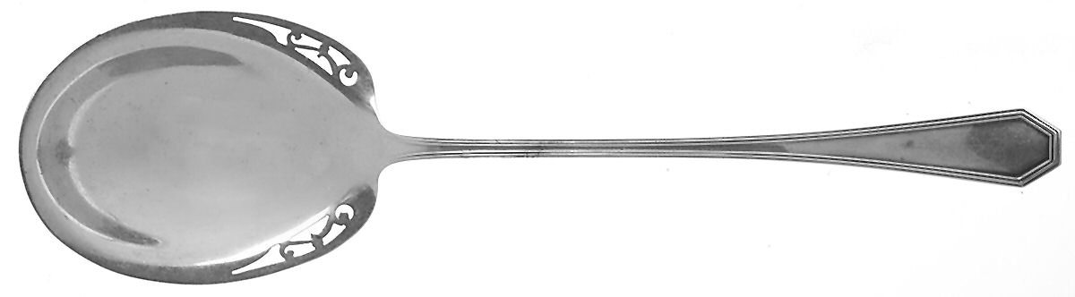 Queen Anne-Plain (Sterling, 1910) Large Lettuce Serving Spoon by Dominick & Haff-1