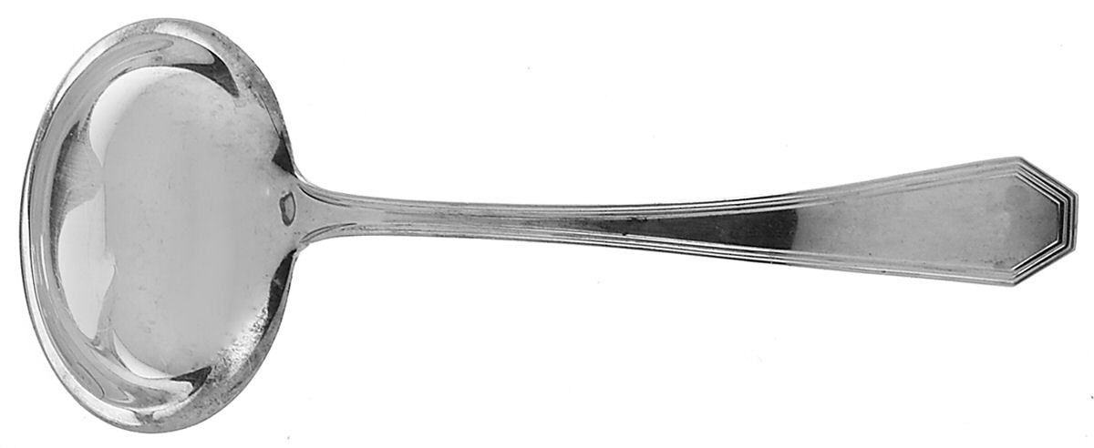 Queen Anne-Plain (Sterling, 1910) Solid Gravy Ladle by Dominick & Haff-1