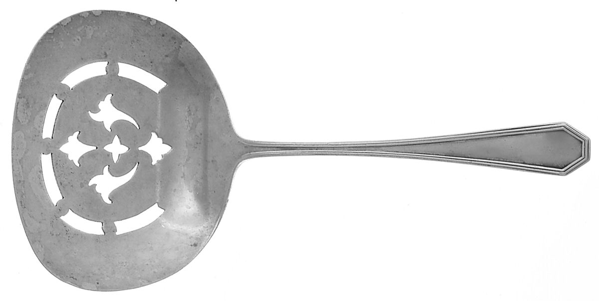 Queen Anne-Plain (Sterling, 1910) Solid Bon Bon Spoon with Pierced Bowl by Dominick & Haff-1
