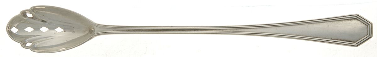 Queen Anne-Plain (Sterling, 1910) Pierced Bowl Long Handle Olive Spoon by Dominick & Haff-1