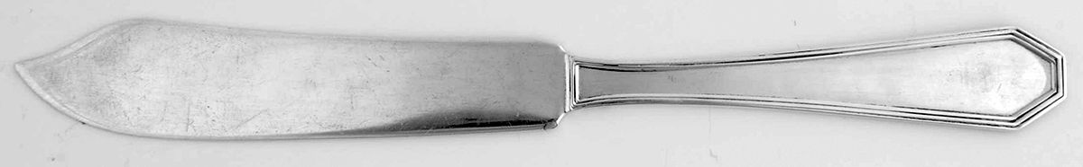 Queen Anne-Plain (Sterling, 1910) Individual Solid Fish Knife by Dominick & Haff-1