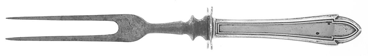 Queen Elizabeth (Sterling, 1916) Small Steak Carving Fork with Stainless Prongs by Dominick & Haff-1