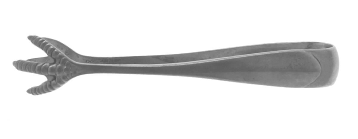 Rattail Antique (Sterling, 1890) Small Sugar Tongs by Dominick & Haff-1