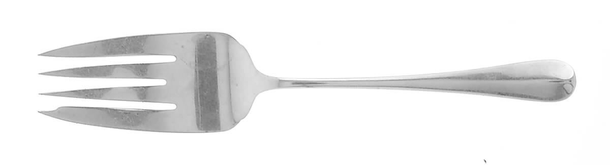 Rattail Antique (Sterling, 1890) Medium Solid Cold Meat Serving Fork by Dominick & Haff-1