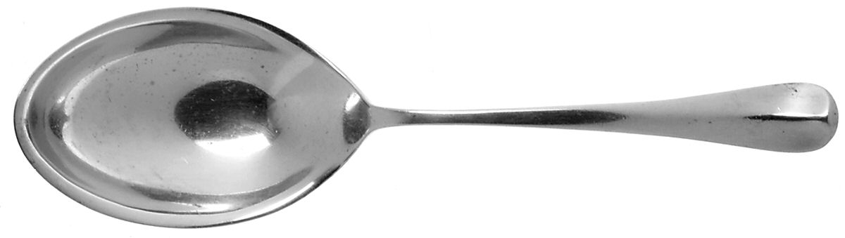 Rattail Antique (Sterling, 1890) Vegetable Serving Spoon (Solid) by Dominick & Haff-1