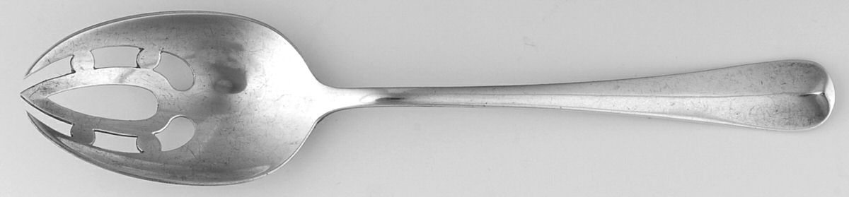 Rattail Antique (Sterling, 1890) Pierced Tablespoon (Serving Spoon) by Dominick & Haff-1