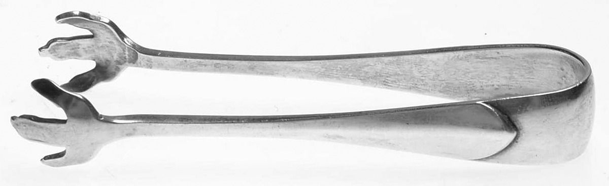 Rattail Antique (Sterling, 1890) Bon Bon Tongs by Dominick & Haff-1