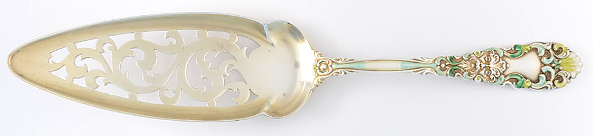 Renaissance (Sterling, 1894) Enameled Jelly/Cake Server by Dominick & Haff-1