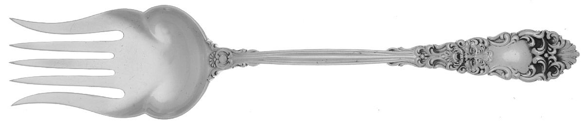 Renaissance (Sterling, 1894) Oversize Solid Salad Servng Fork by Dominick & Haff-1
