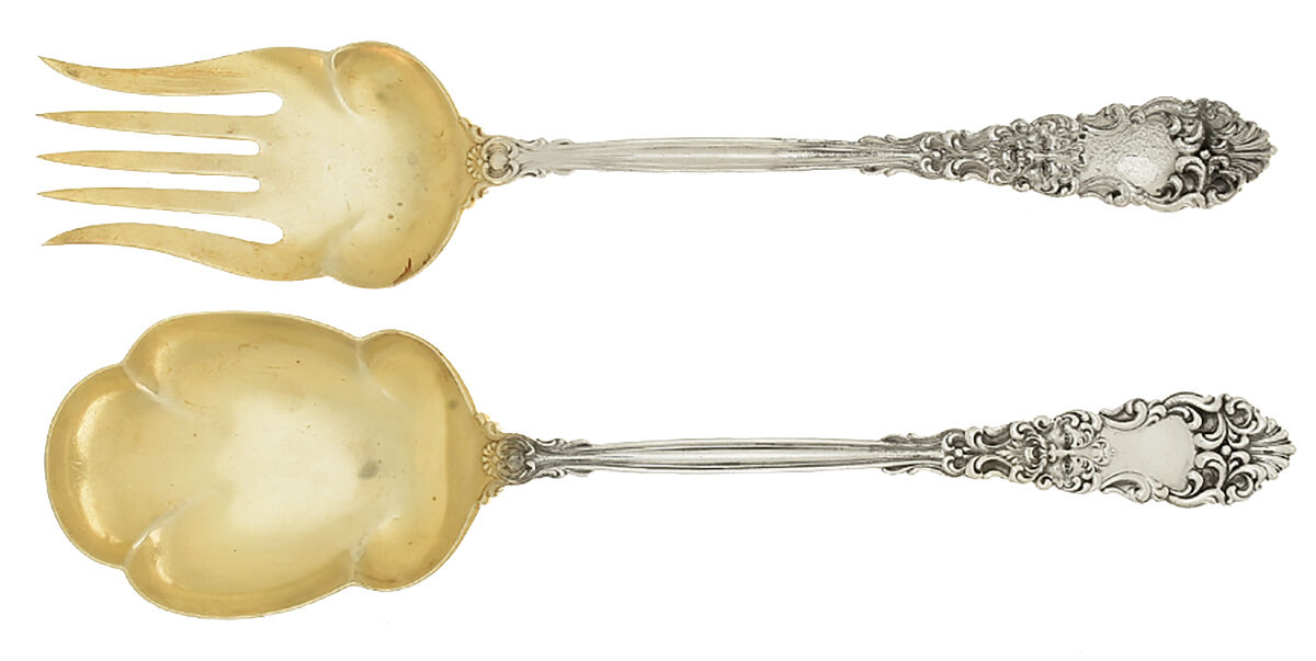 Renaissance (Sterling, 1894) Solid Oversized Serving Salad Set by Dominick & Haff-1