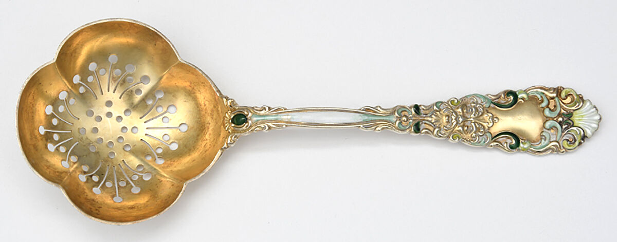 Renaissance (Sterling, 1894) Large Enameled Sugar Sifter by Dominick & Haff-1