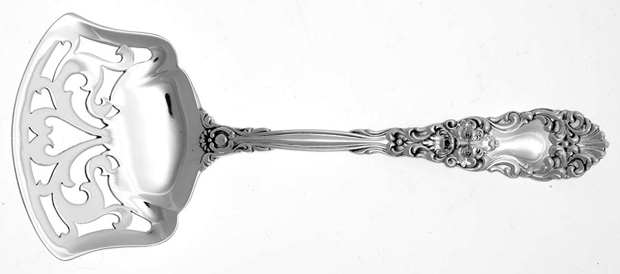 Renaissance (Sterling, 1894) Pierced Almond Spoon by Dominick & Haff-1