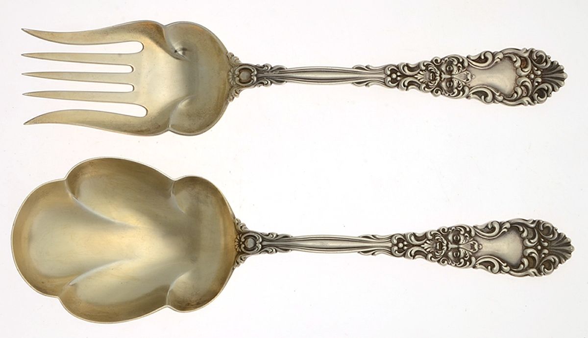 Renaissance (Sterling, 1894) (2 Pc) Solid Salad Set by Dominick & Haff-1