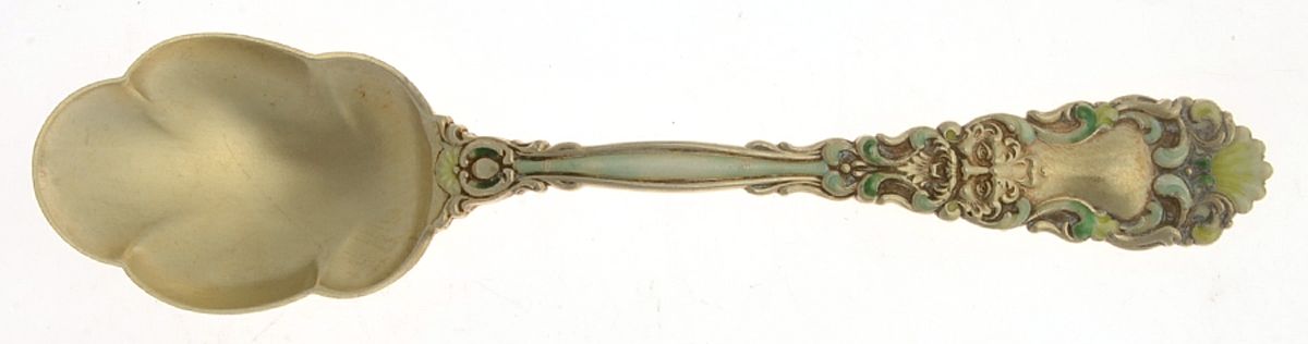 Renaissance (Sterling, 1894) Individual Enamel Ice Cream Spoon by Dominick & Haff-1