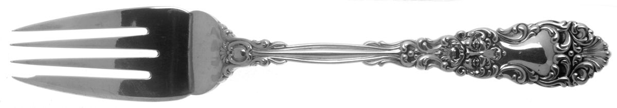Renaissance (Sterling, 1894) Medium Solid Cold Meat Serving Fork by Dominick & Haff-1