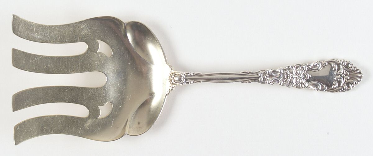 Renaissance (Sterling, 1894) Large Solid Asparagus Serving Fork by Dominick & Haff-1