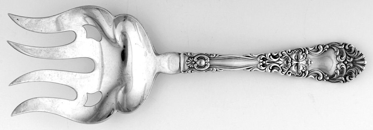 Renaissance (Sterling, 1894) Large Solid Fish Serving Fork by Dominick & Haff-1
