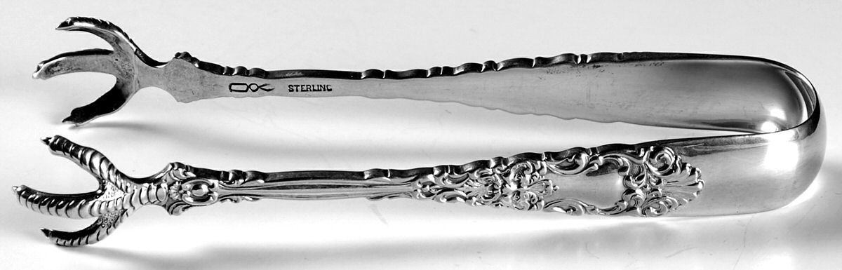 Renaissance (Sterling, 1894) Large Sugar Tongs by Dominick & Haff-1