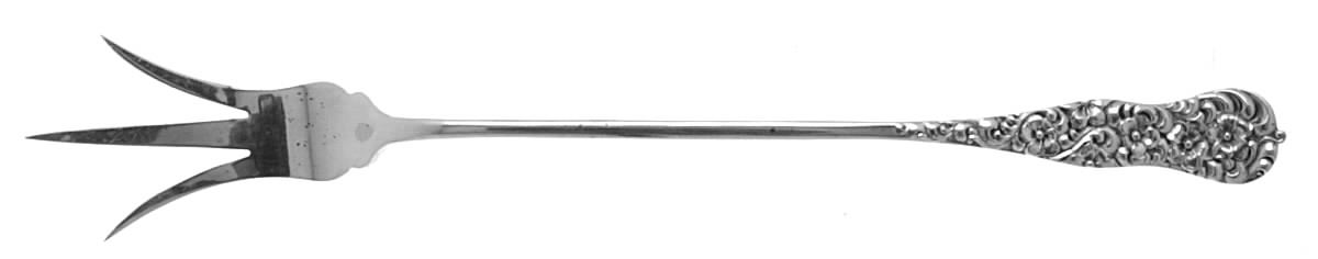 Rococo (Sterling, 1888) Large Lettuce Serving Fork by Dominick & Haff-1