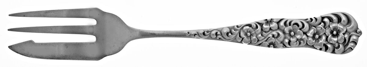 Rococo (Sterling, 1888) Individual Pie Fork by Dominick & Haff-1
