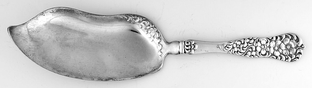 Rococo (Sterling, 1888) Large Solid Fish Serving Knife by Dominick & Haff-1