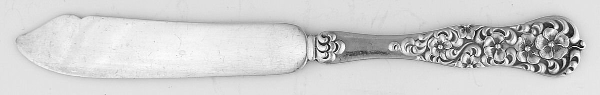 Rococo (Sterling, 1888) Individual Solid Fish Knife by Dominick & Haff-1