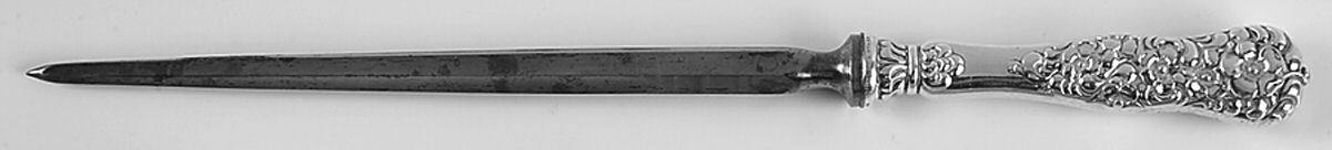 Rococo (Sterling, 1888) Large Roast Steel Rod Knife Sharpener by Dominick & Haff-1