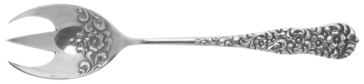 Rococo (Sterling, 1888) Small Ice Cream Fork by Dominick & Haff-1