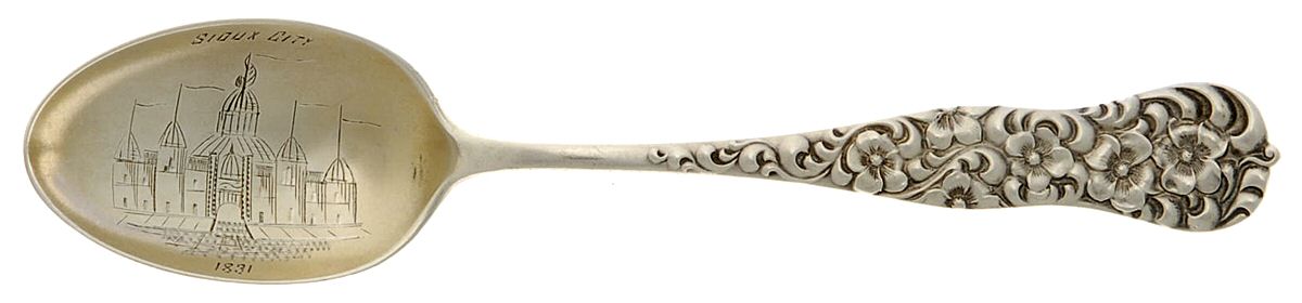 Rococo (Sterling, 1888) Souvenir Spoon (Teaspoon) by Dominick & Haff-1
