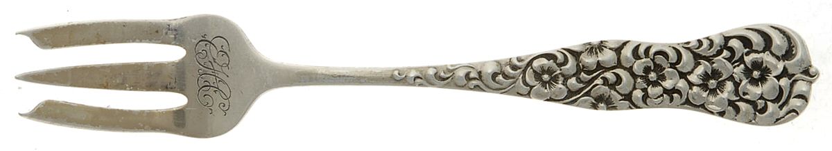 Rococo (Sterling, 1888) Small Individual Solid Fish/Salad Fork by Dominick & Haff-1
