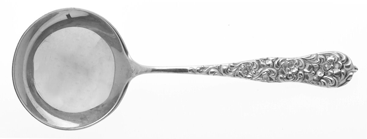 Rococo (Sterling, 1888) Round Bowl Soup Spoon (Bouillon) by Dominick & Haff-1