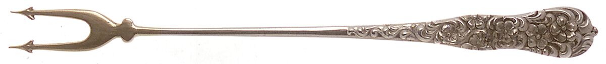 Rococo (Sterling, 1888) Olive Fork by Dominick & Haff-1