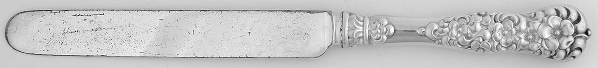 Rococo (Sterling, 1888) Blunt Hollow Table Knife with Bolster by Dominick & Haff-1