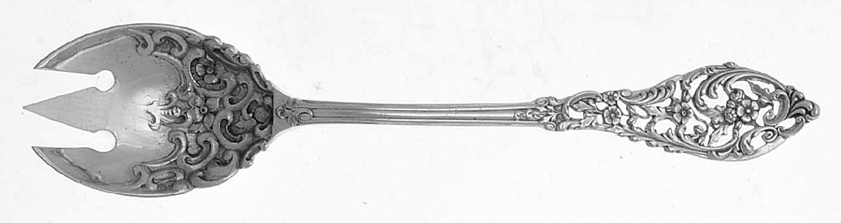 Trianon Pierced (Sterling, 1885) Ice Cream Fork by Dominick & Haff-1