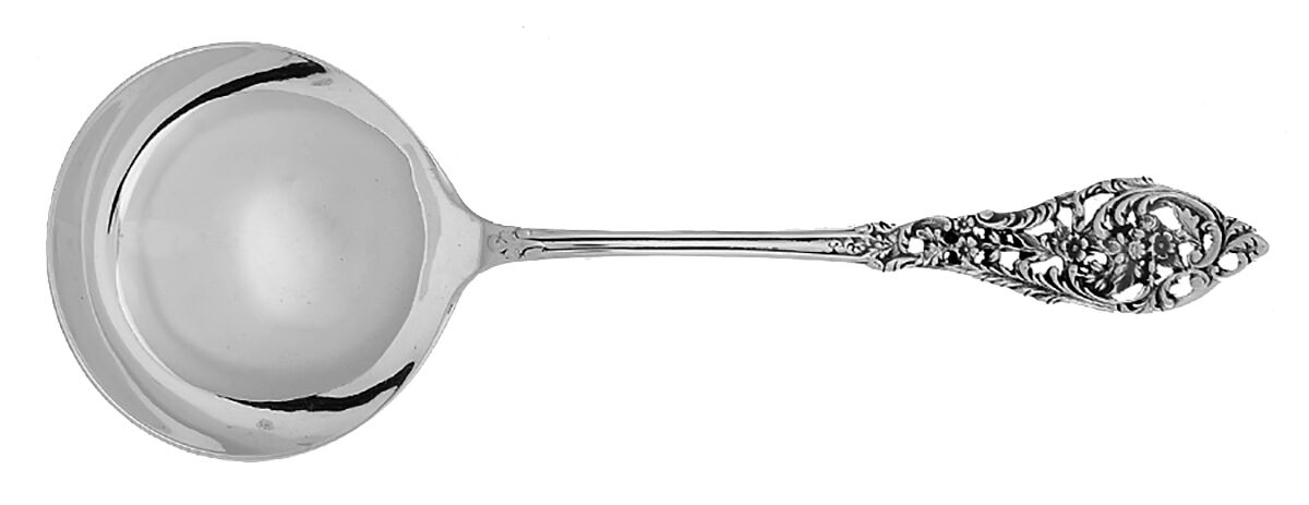 Trianon Pierced (Sterling, 1885) Large Chocolate Spoon by Dominick & Haff-1