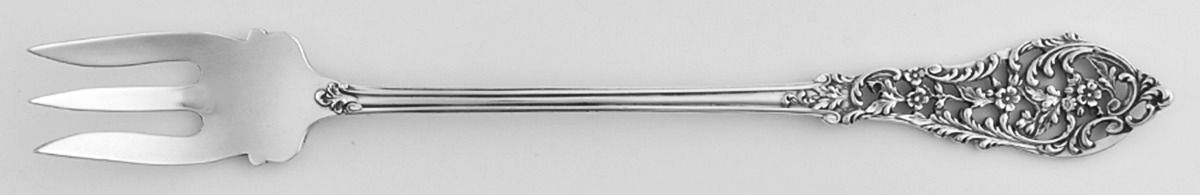 Trianon Pierced (Sterling, 1885) Oyster Fork by Dominick & Haff-1