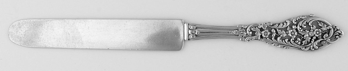 Trianon Pierced (Sterling, 1885) Solid Dessert/Tea Knife by Dominick & Haff-1