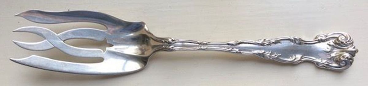Victoria (Sterling, 1901) Solid Salad Serving Fork by Dominick & Haff-1