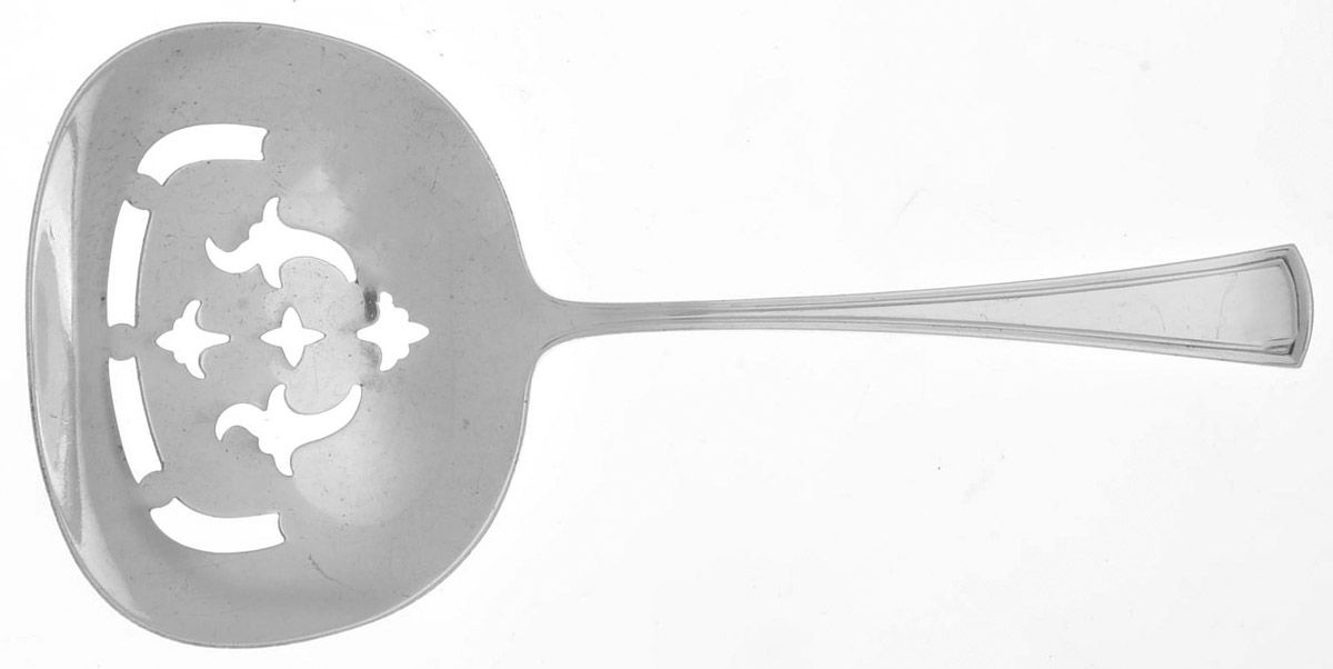Virginia (Sterling, 1912, No Monograms) Solid Bon Bon Spoon with Pierced Bowl by Dominick & Haff-1