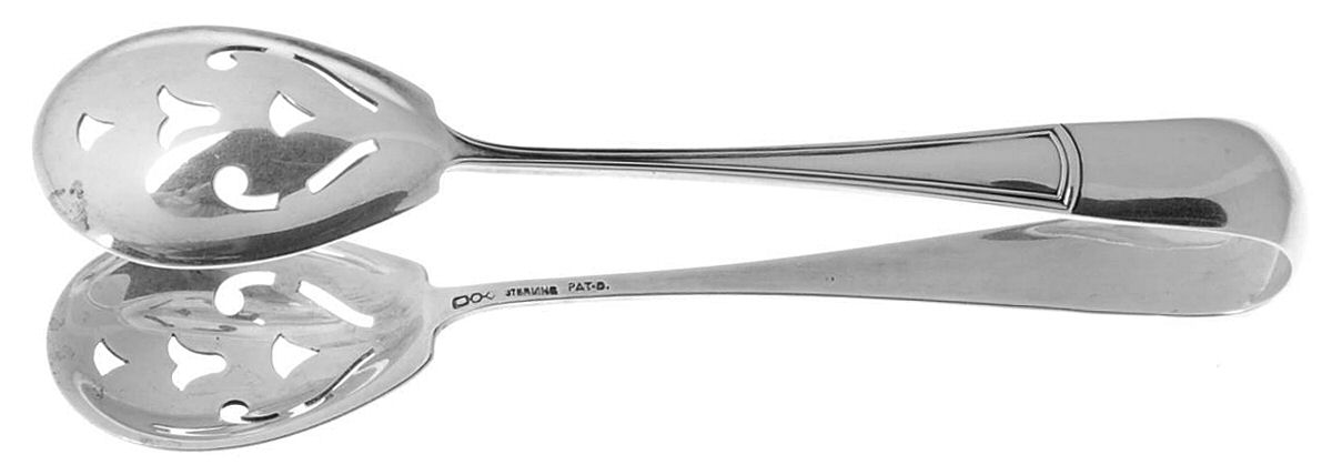 Virginia (Sterling, 1912, No Monograms) Small Ice Serving Tongs by Dominick & Haff-1