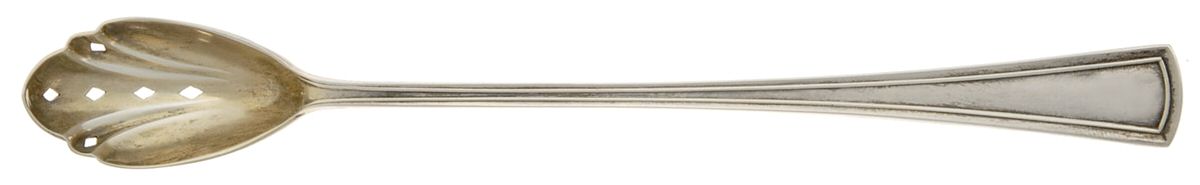 Virginia (Sterling, 1912, No Monograms) Pierced Bowl Long Handle Olive Spoon by Dominick & Haff-1