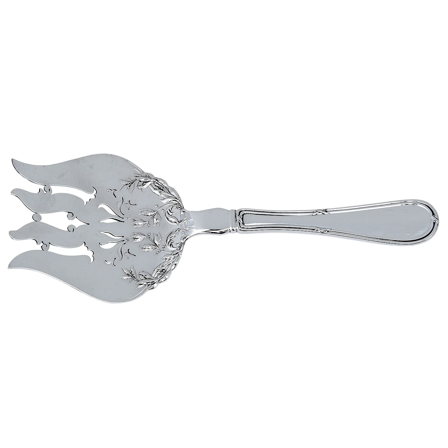 Washington (Sterling, 1905) Solid Pierced Fish Serving Fork by Dominick & Haff-1