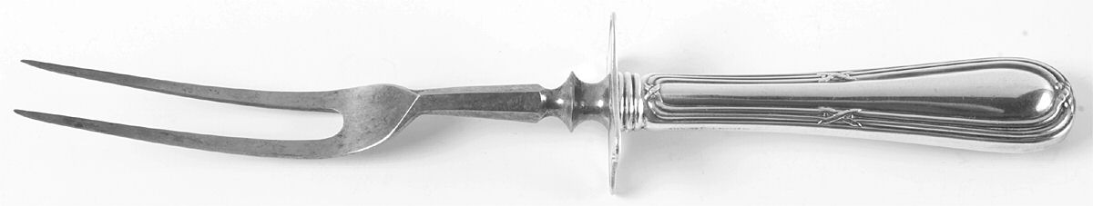 Washington (Sterling, 1905) Large Stainless-Prong Roast Carving Fork by Dominick & Haff-1