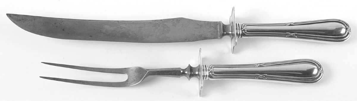 Washington (Sterling, 1905) Large 2-Piece Roast Carving Set w/Stainless Blade by Dominick & Haff-1