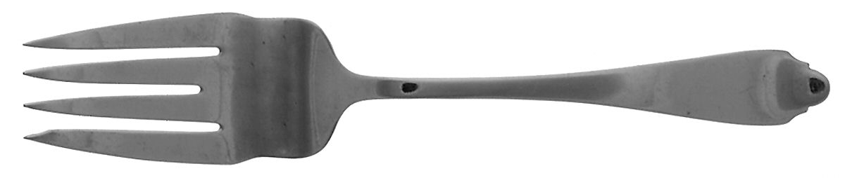 Yorktown (Sterling, 1920) Small Solid Cold Meat Serving Fork by Dominick & Haff-1