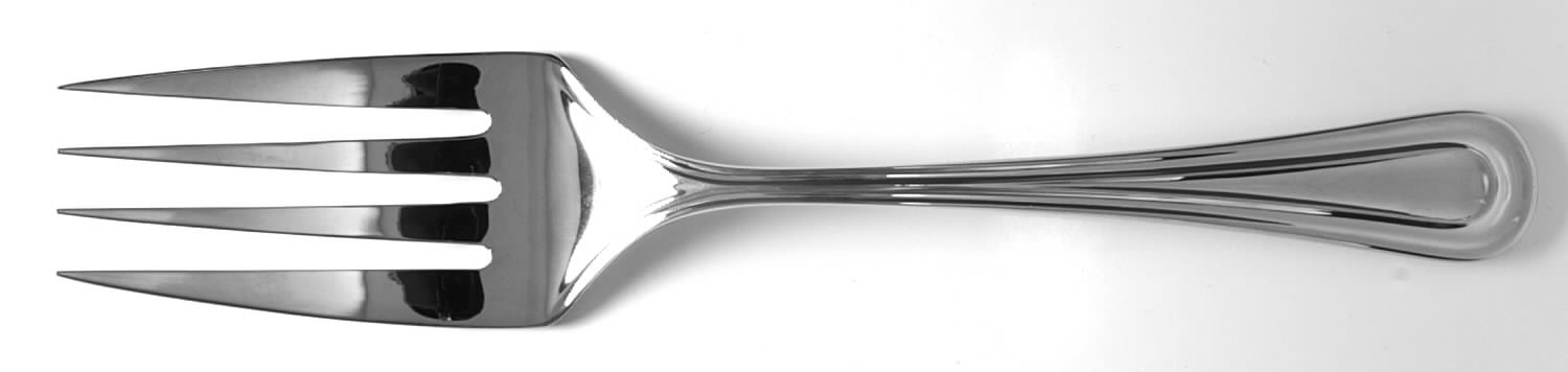 Lyra (Stainless, Round Tip) Solid Serving Fork by Dansk-1