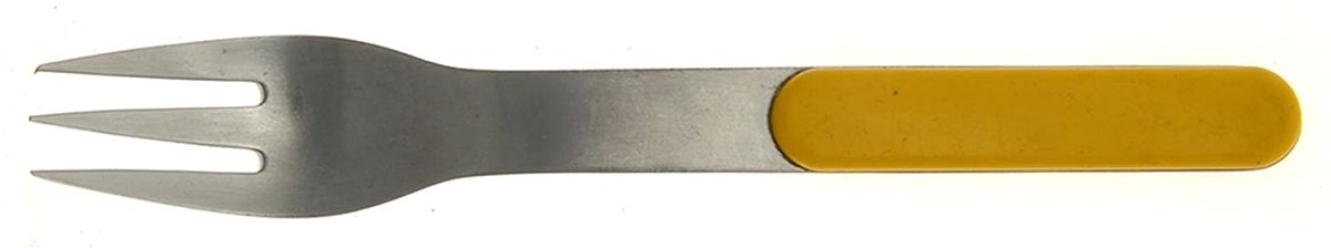 Summer House-Yellow (Stainless) Medium Solid Cold Meat Serving Fork by Dansk-1
