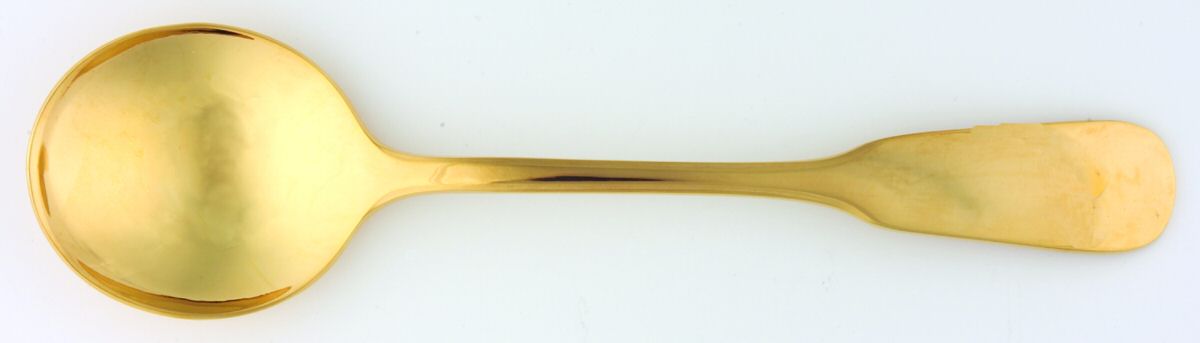 Golden Barcelona Round Bowl Soup Spoon (Cream Soup) by Dalia-1